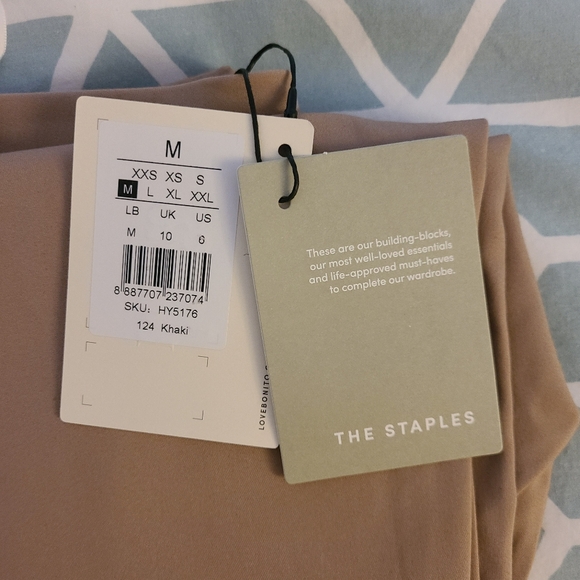 Love Bonito size small/medium Alby tailored peg leg chino pants in khaki - Picture 2 of 6